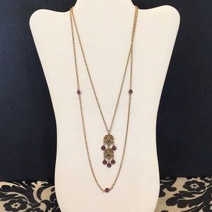 Goldette NY Vintage Amethyst Necklace